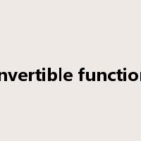 invertible function是什么意思