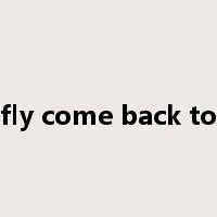 Firefly come back to me是什么意思