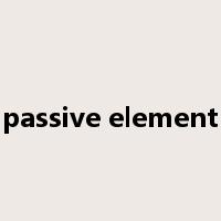 passive element是什么意思