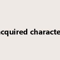 acquired character是什么意思