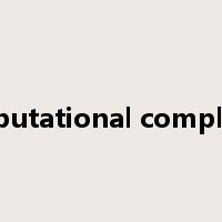 computational complexity是什么意思