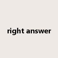 right answer是什么意思