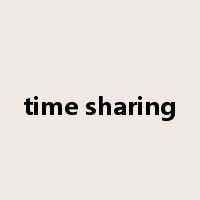 time sharing是什么意思