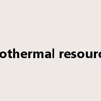geothermal resources是什么意思