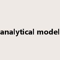 analytical model是什么意思
