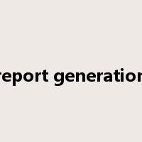 report generation是什么意思