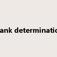 blank determination是什么意思