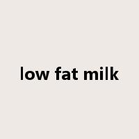 low fat milk是什么意思