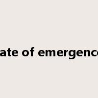 rate of emergence是什么意思