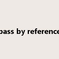 pass by reference是什么意思