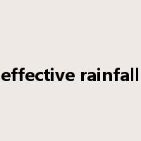 effective rainfall是什么意思