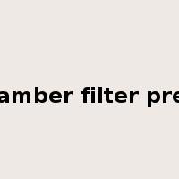 chamber filter press是什么意思