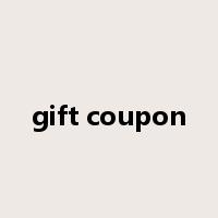 gift coupon是什么意思