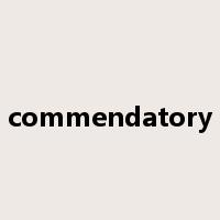 commendatory是什么意思