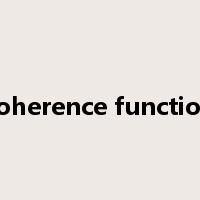 coherence function是什么意思
