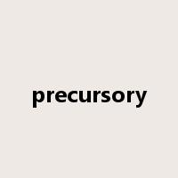 precursory是什么意思