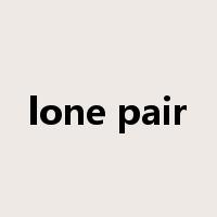 lone pair是什么意思