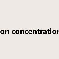 ion concentration是什么意思