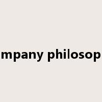 company philosophy是什么意思