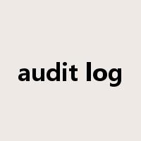 audit log是什么意思