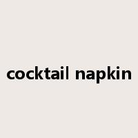 cocktail napkin是什么意思