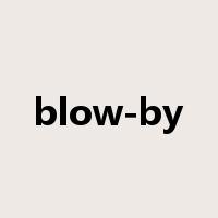 blow-by是什么意思