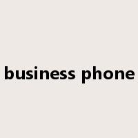 business phone是什么意思
