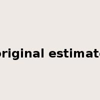 original estimate是什么意思