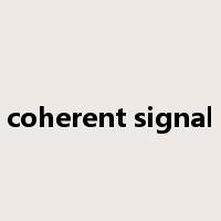 coherent signal是什么意思