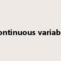 continuous variable是什么意思