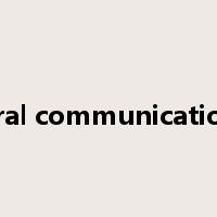 oral communication是什么意思