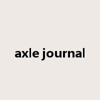 axle journal是什么意思