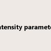 intensity parameter是什么意思