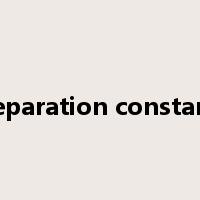 separation constant是什么意思