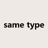 same type是什么意思