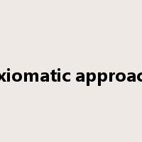 axiomatic approach是什么意思
