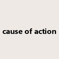 cause of action是什么意思