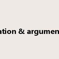 evaluation & argumentation是什么意思