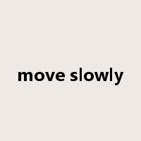move slowly是什么意思