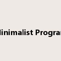 Minimalist Program是什么意思