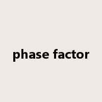 phase factor是什么意思
