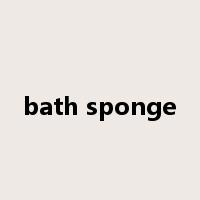 bath sponge是什么意思