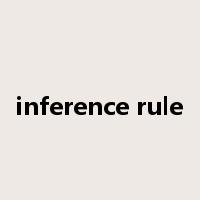 inference rule是什么意思