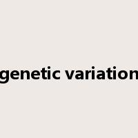 genetic variation是什么意思