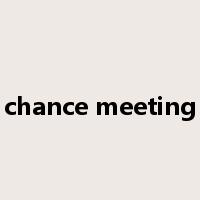 chance meeting是什么意思