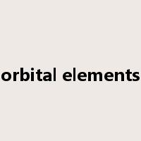 orbital elements是什么意思