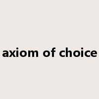 axiom of choice是什么意思