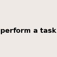 perform a task是什么意思
