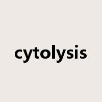 cytolysis是什么意思