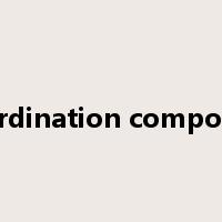 coordination compound是什么意思